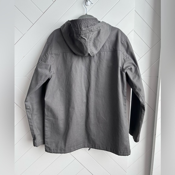 Men's RCVA military style Gray Hooded Jacket size medium - Picture 2 of 7